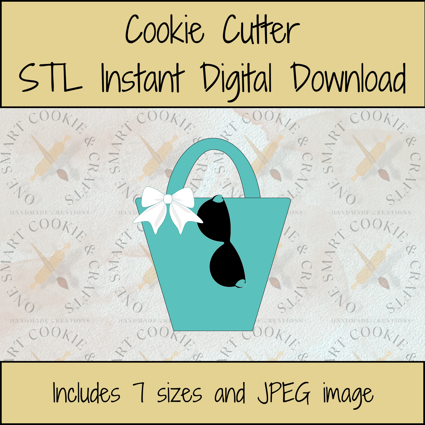 Beach Bag Cookie Cutter STL File