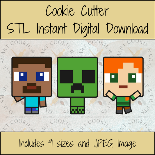 Pixel Hero Cookie Cutter STL File