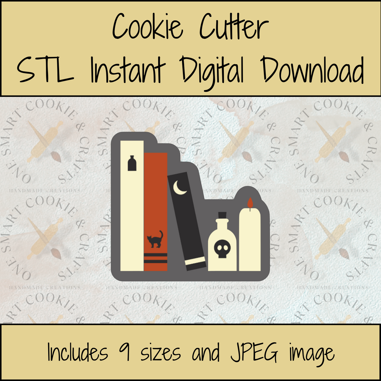 Spell Books Cookie Cutter STL File