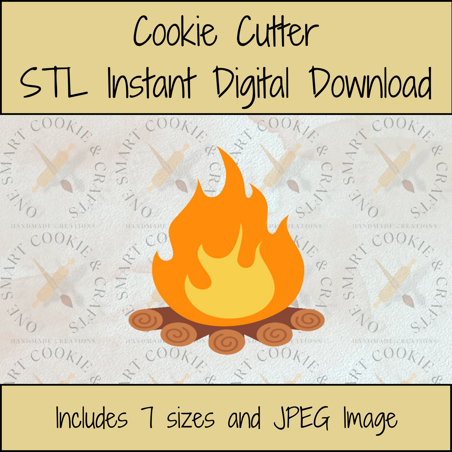 Camp Fire Cookie Cutter STL File