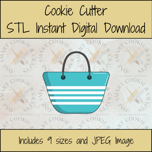 Beach Bag Cookie Cutter STL File