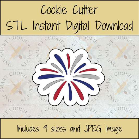 Firework Cookie Cutter STL File