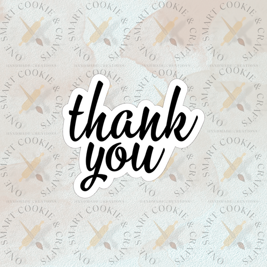 Thank You Plaque Cookie Cutter