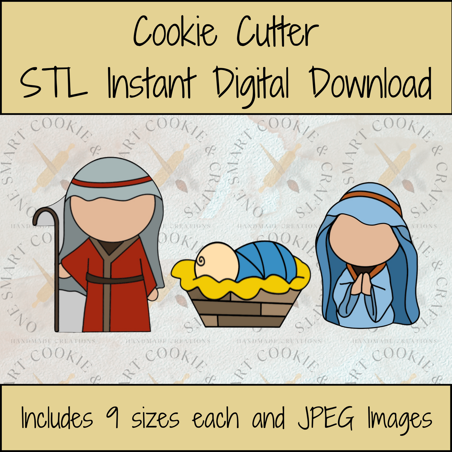 Nativity Set Cookie Cutter STL File