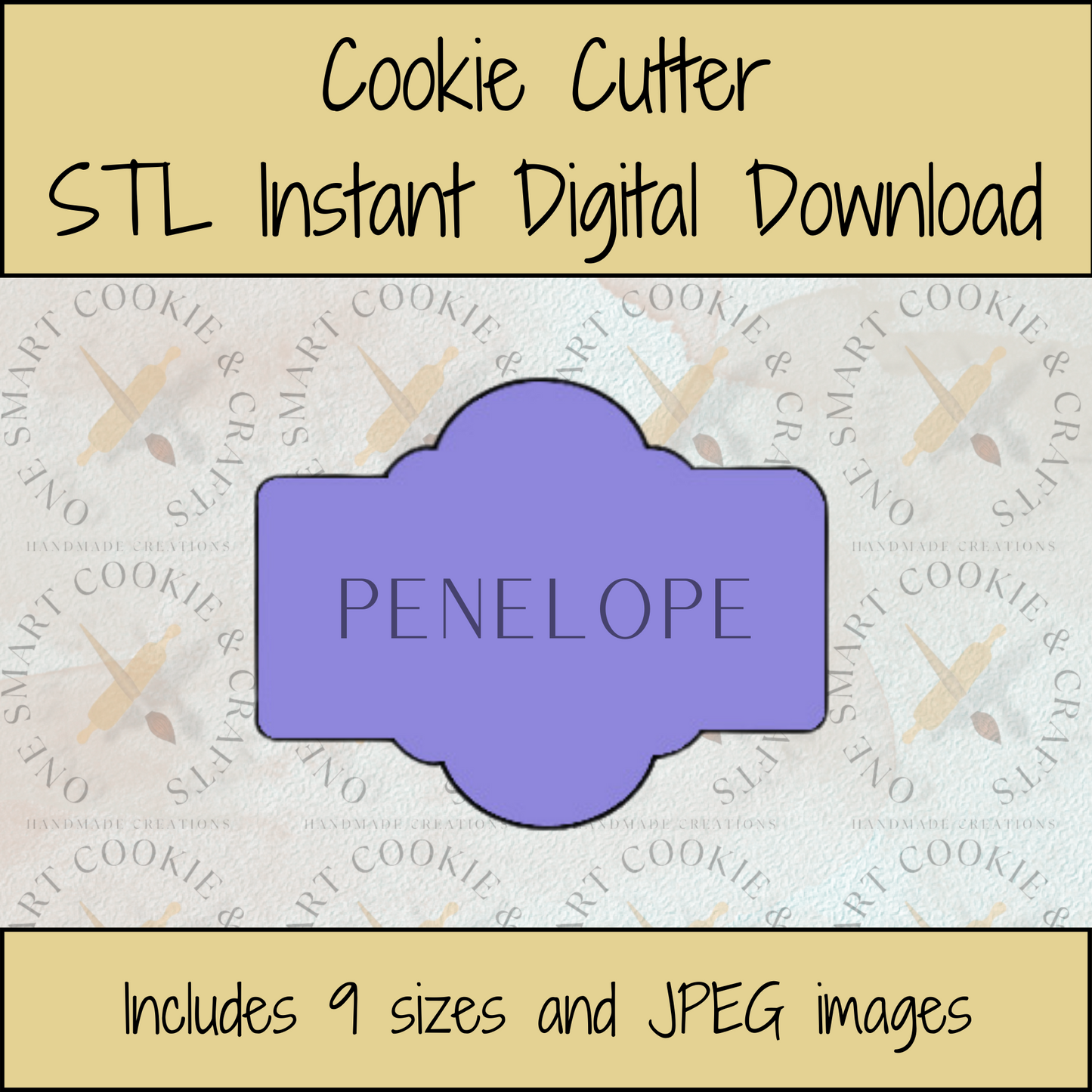 Plaque Cookie Cutter STL File