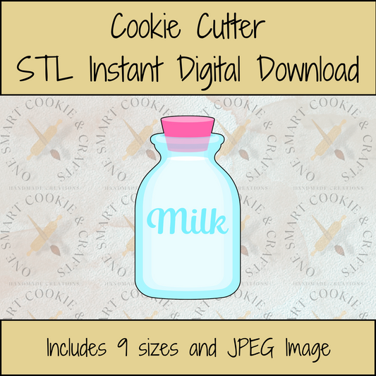 Milk Cookie Cutter STL File