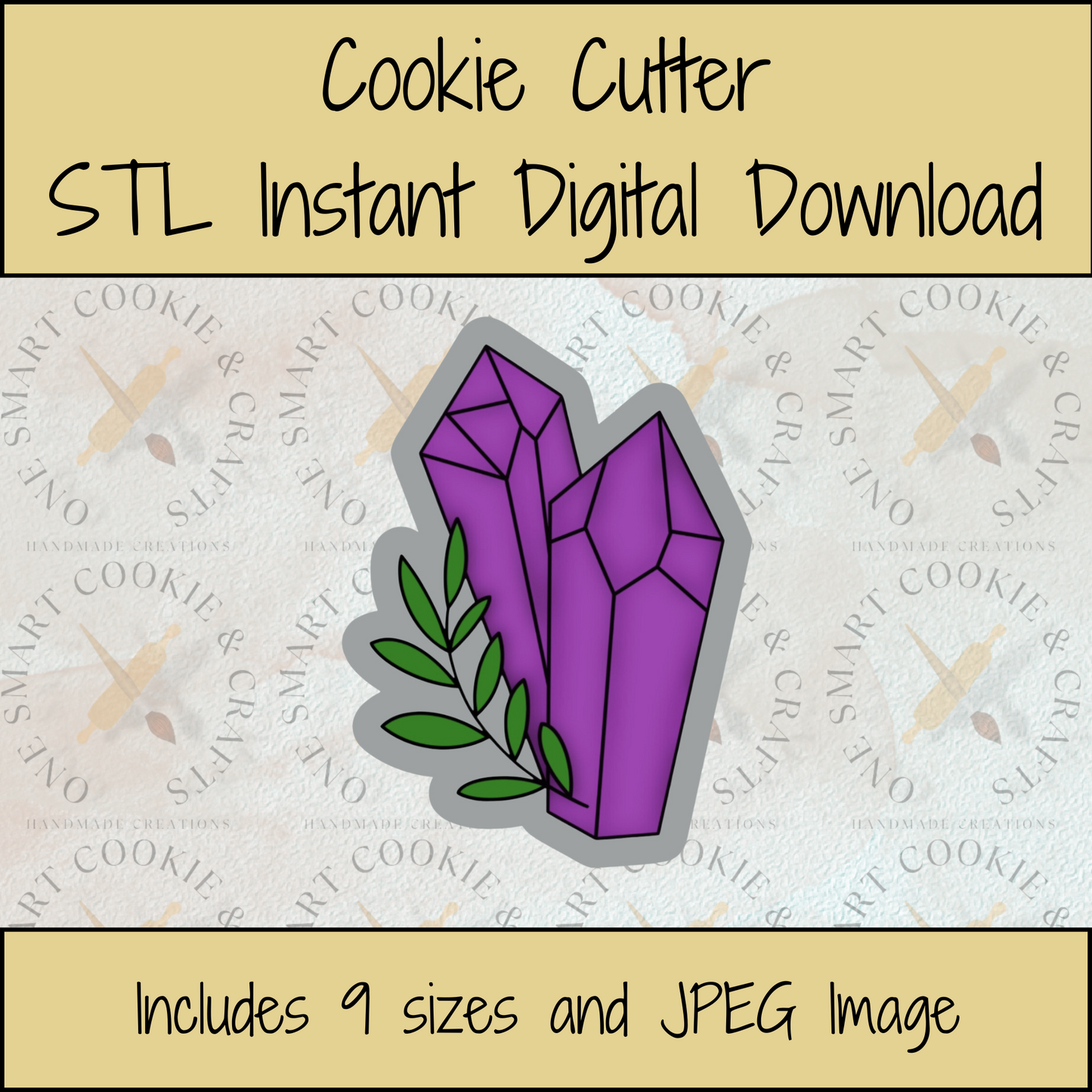 Crystal Cookie Cutter STL File