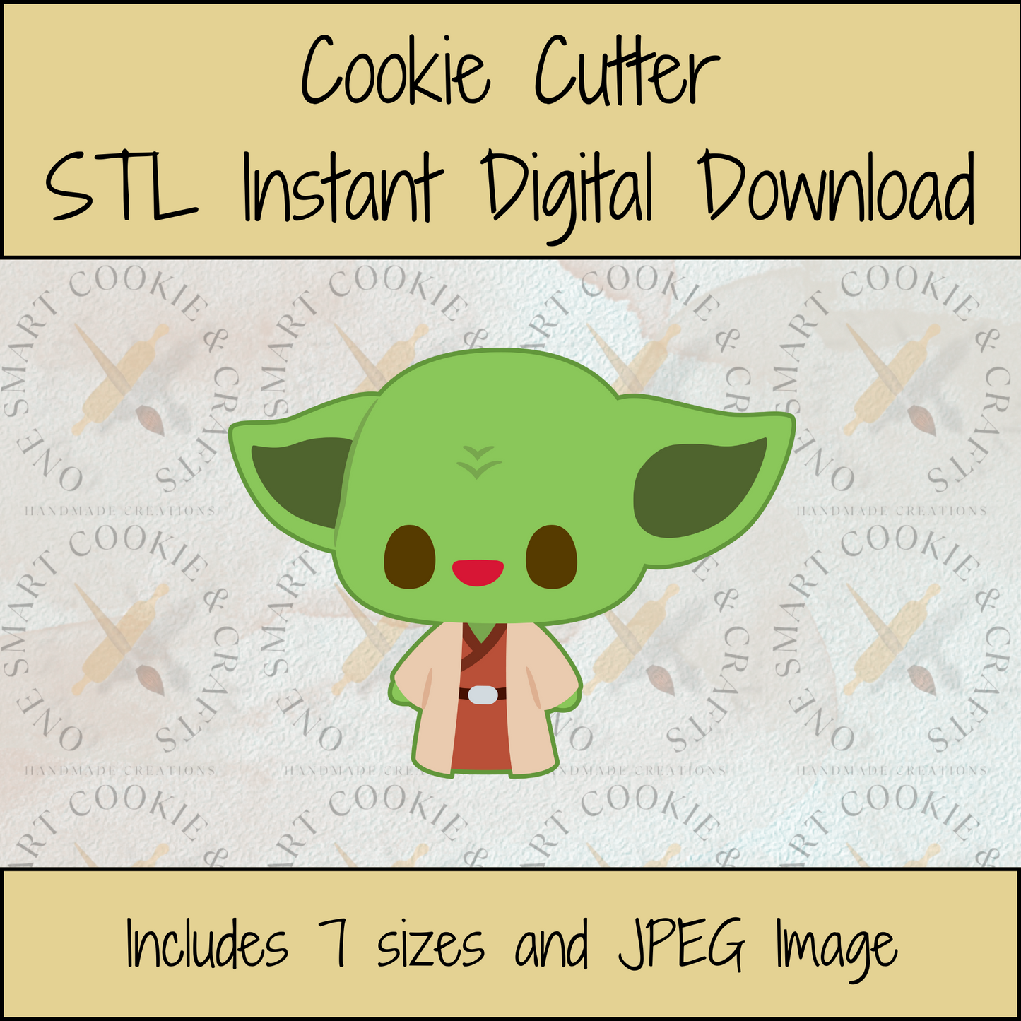 Green Alien Cookie Cutter STL File