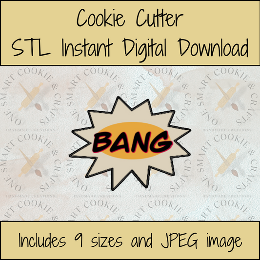 Comic Bubble Cookie Cutter STL File