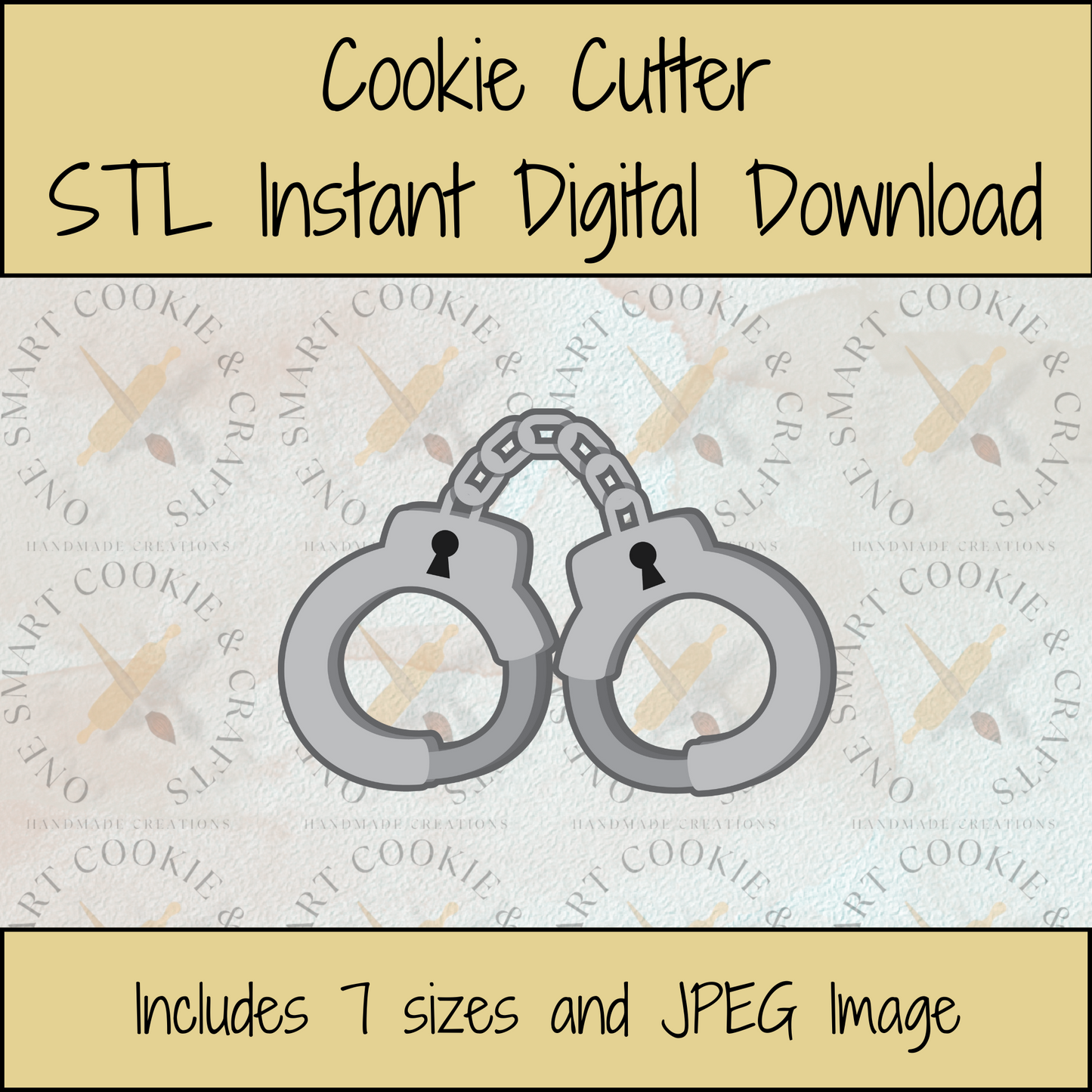 Handcuffs Cookie Cutter STL File