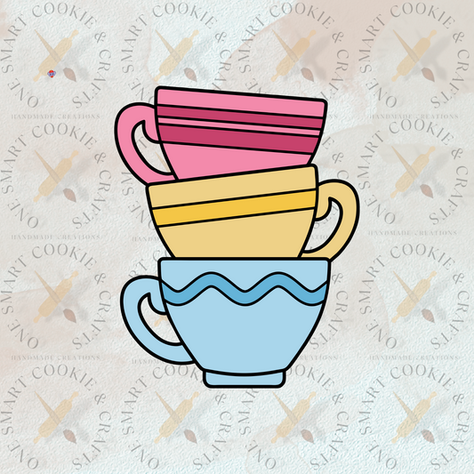 Stacked Teacups Cookie Cutter