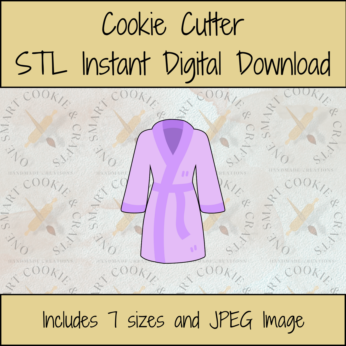 Bathrobe Cookie Cutter STL File