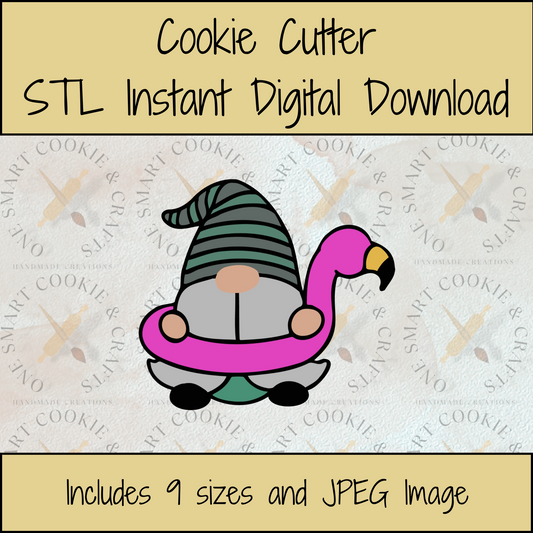 Flamingo Gnome Cookie Cutter STL File