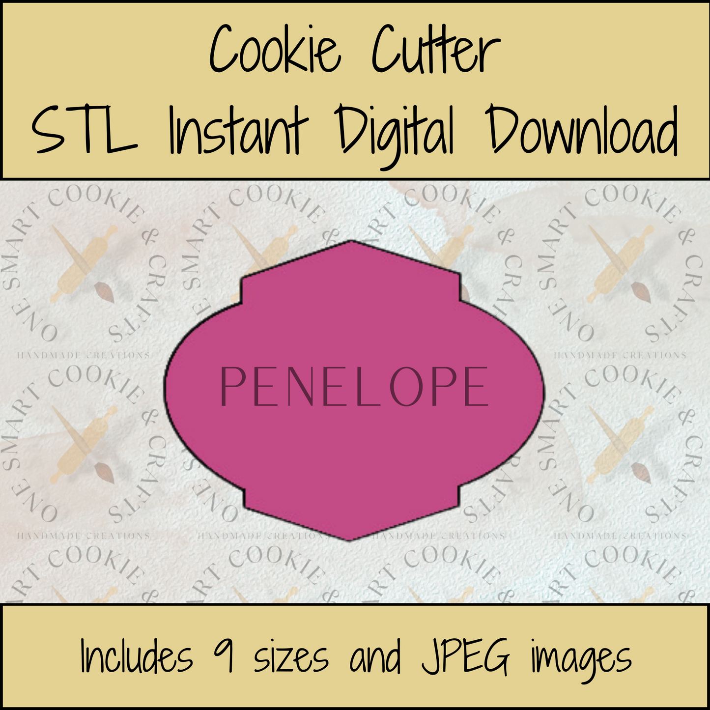 Plaque Cookie Cutter STL File