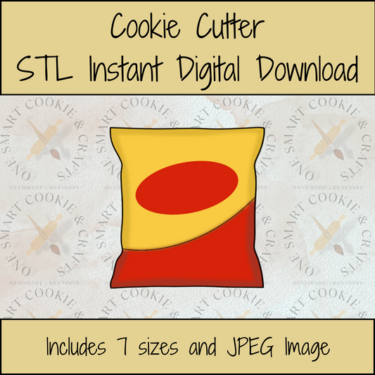 Bag of Chips Cookie Cutter STL File