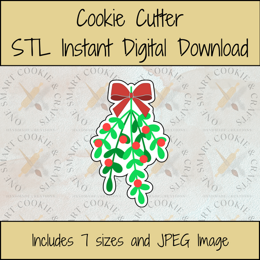 Mistletoe Cookie Cutter STL File