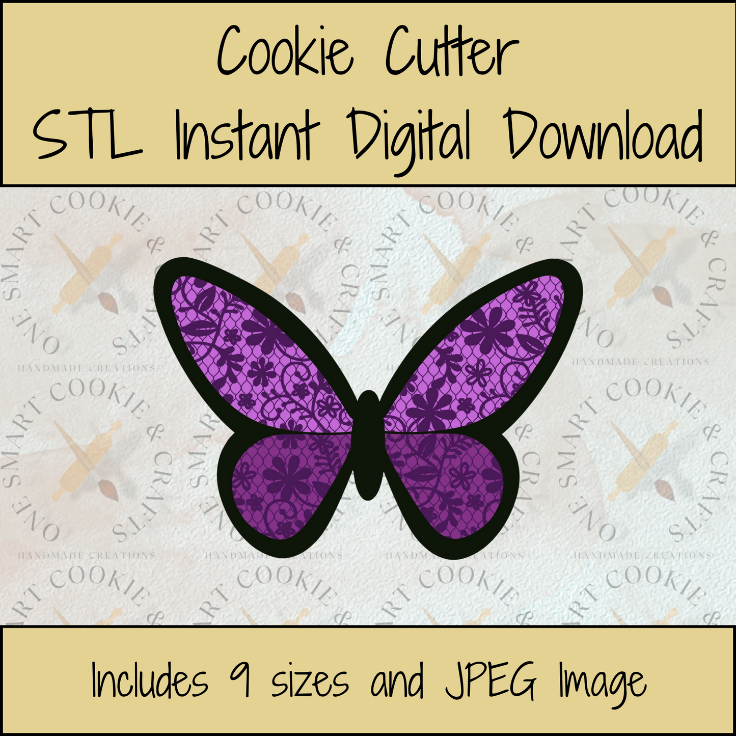 Butterfly Cookie Cutter STL File