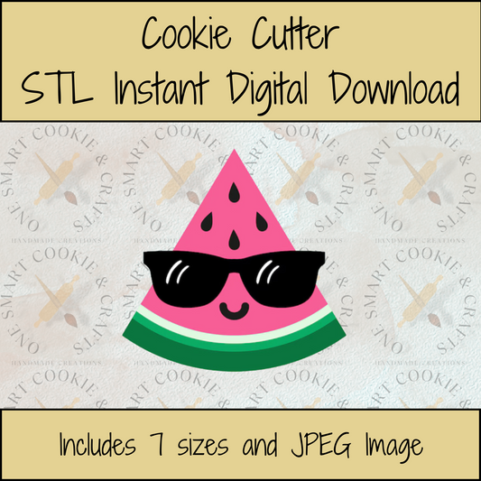 Sunglasses Watermelon Cookie Cutter STL File