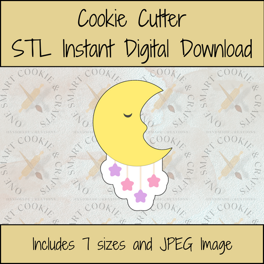 Moon & Stars Cookie Cutter STL File