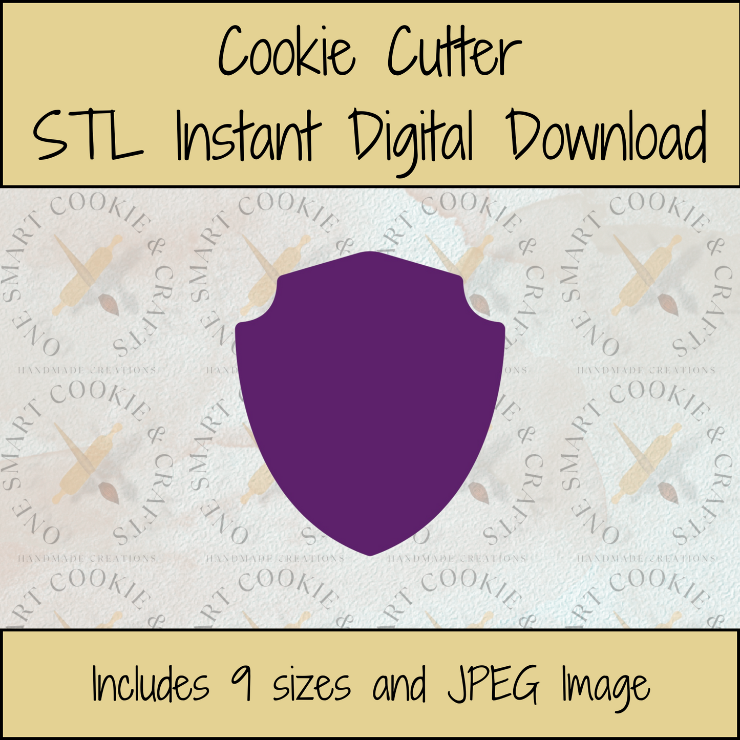 Shield Cookie Cutter STL File