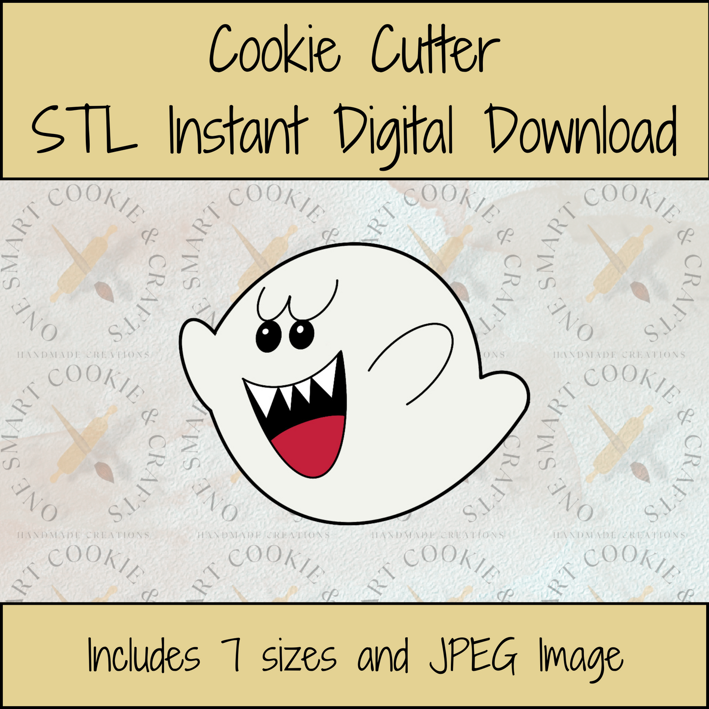 Videogame Ghost Cookie Cutter STL File