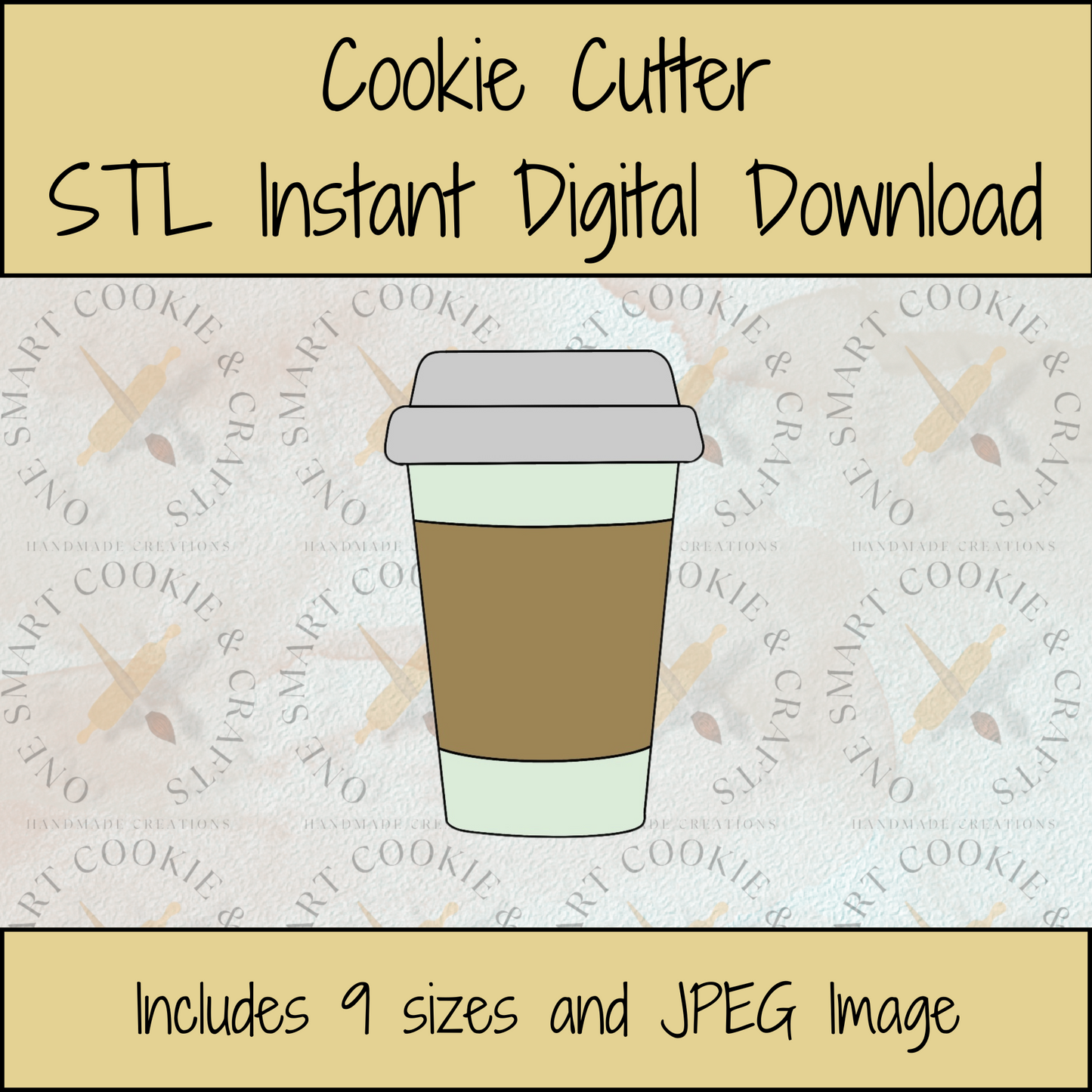 Coffee Cup Cookie Cutter STL File