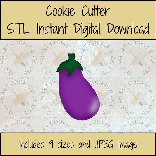 Eggplant Cookie Cutter STL File