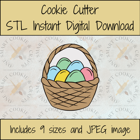 Easter Basket Cookie Cutter STL File