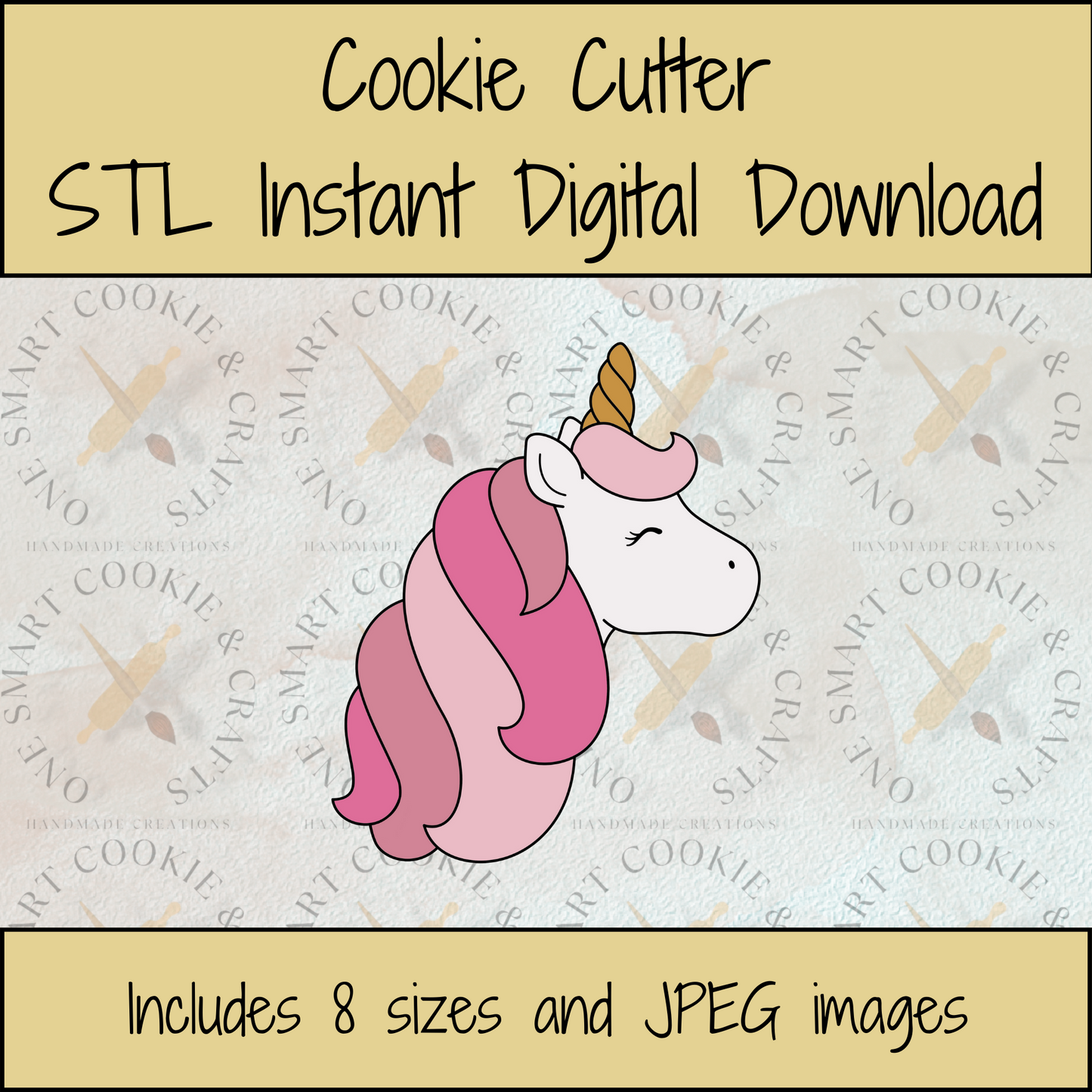 Unicorn Cookie Cutter STL File