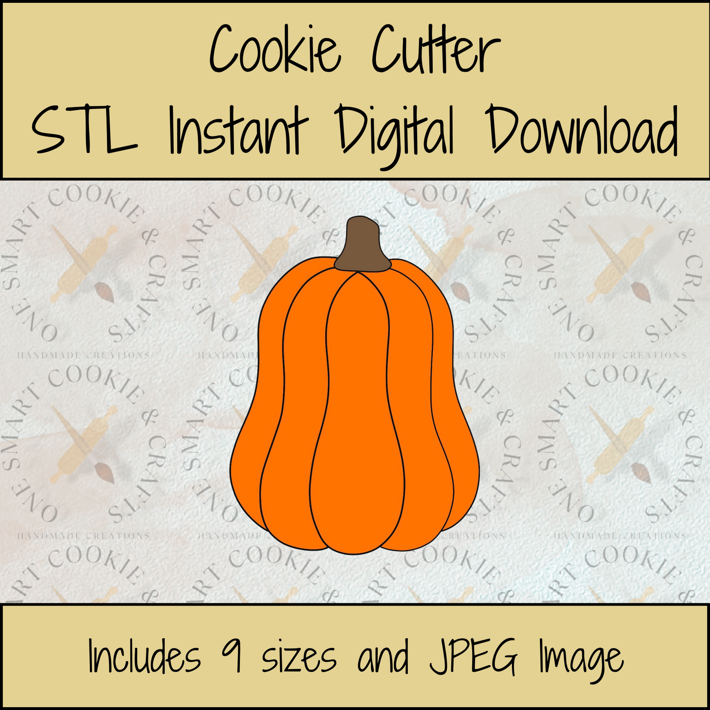 Tall Pumpkin Cookie Cutter STL File