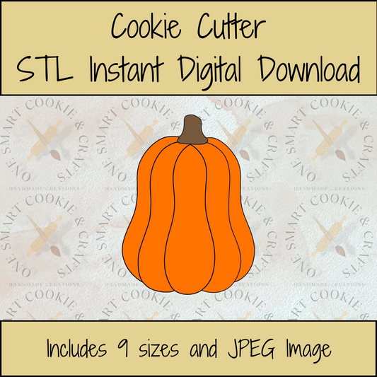 Tall Pumpkin Cookie Cutter STL File