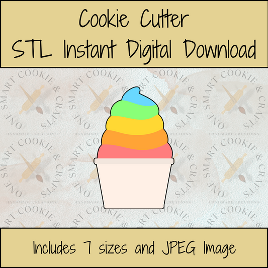 Snow Cone Cookie Cutter STL File