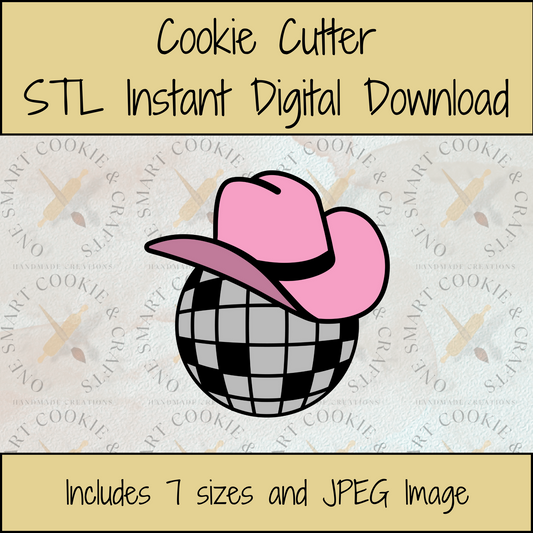 Disco Cowgirl Cookie Cutter STL File