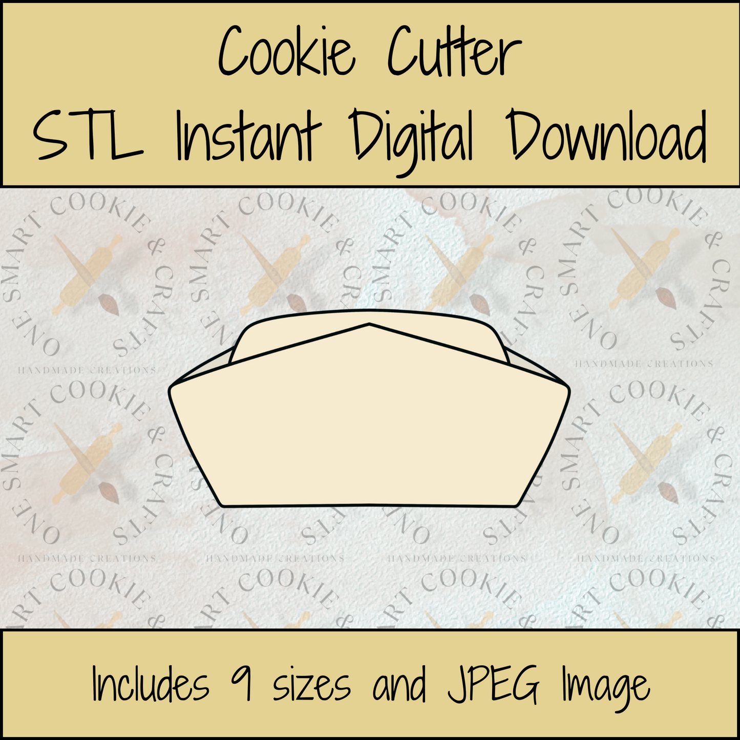 Nurse Hat Cookie Cutter STL File