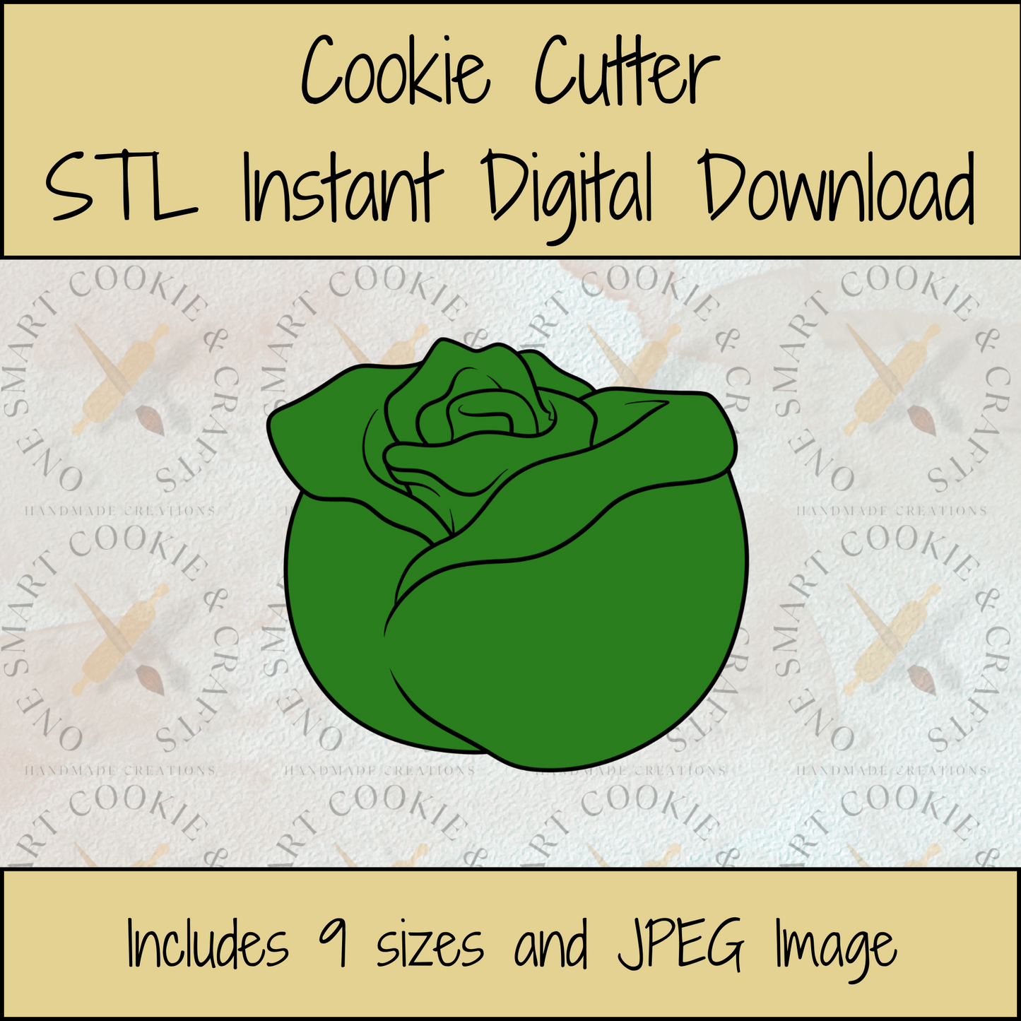 Cabbage Cookie Cutter STL File