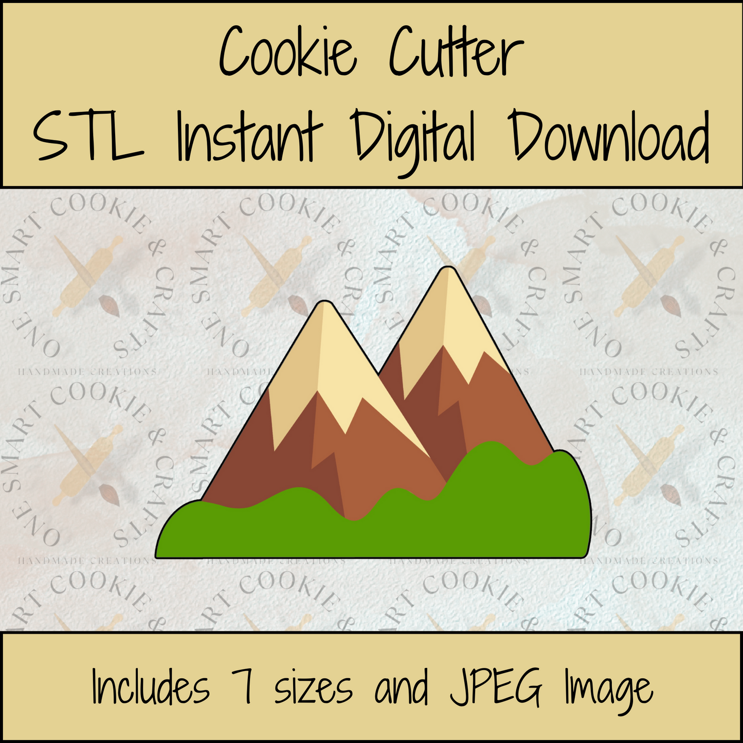 Mountains Cookie Cutter STL File