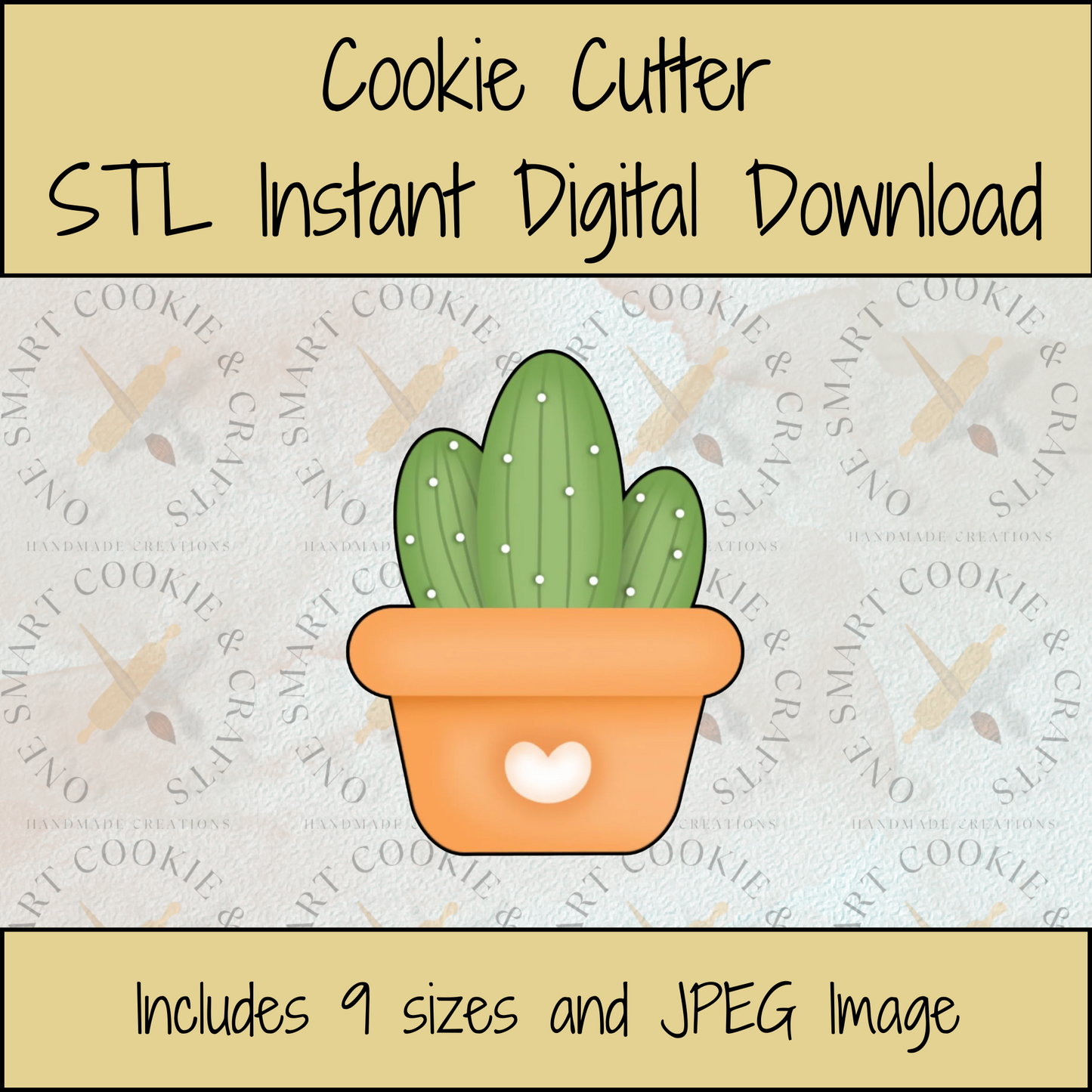 Cactus Cookie Cutter STL File