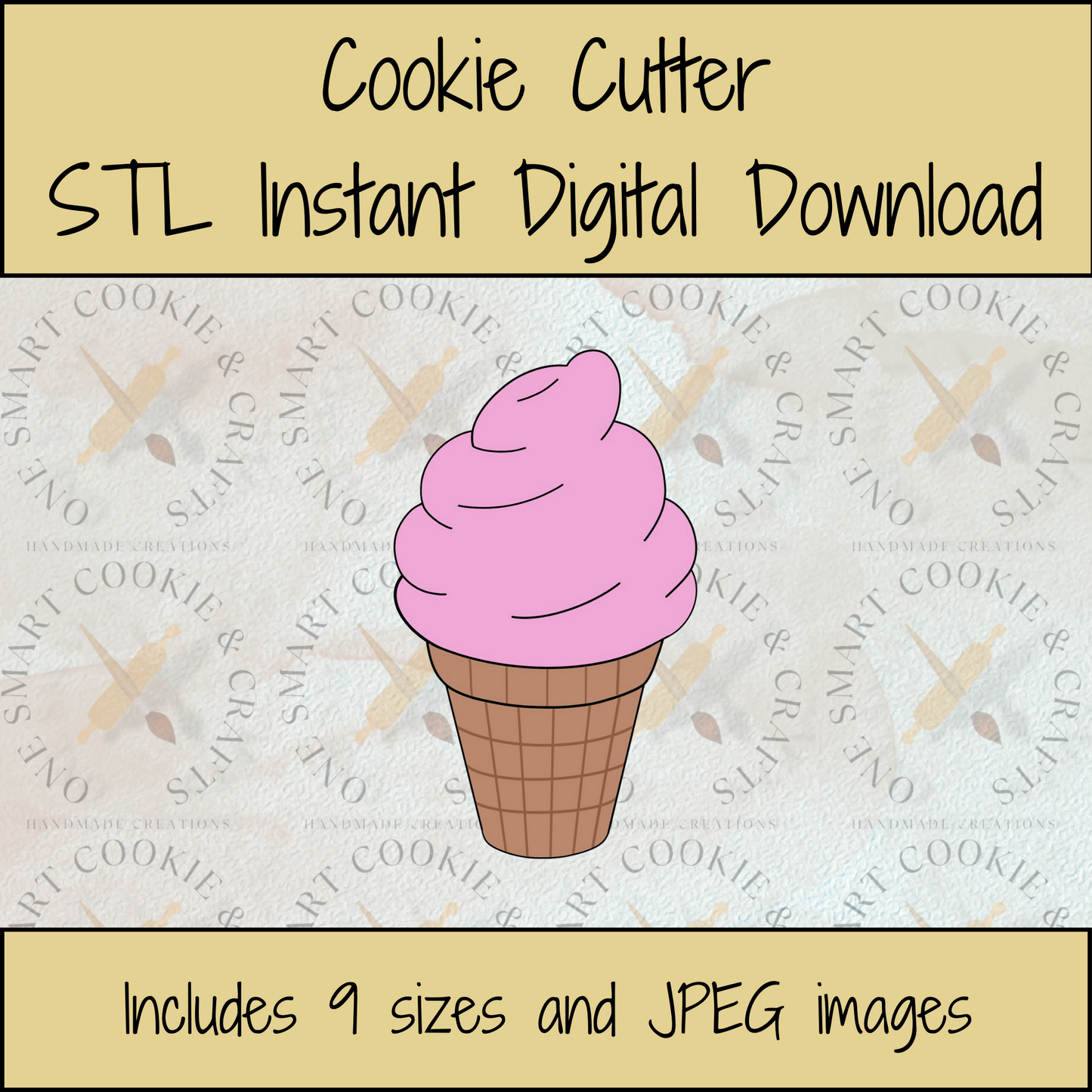 Ice Cream Cookie Cutter STL File