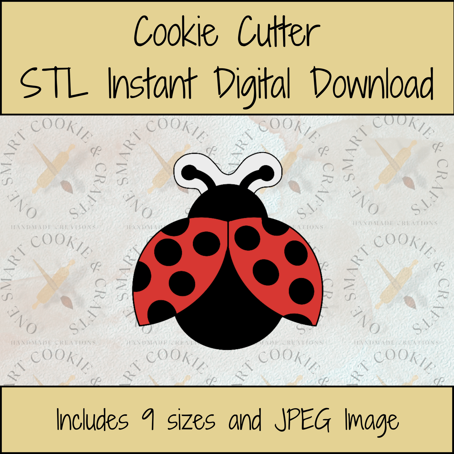 Ladybug Cookie Cutter STL File