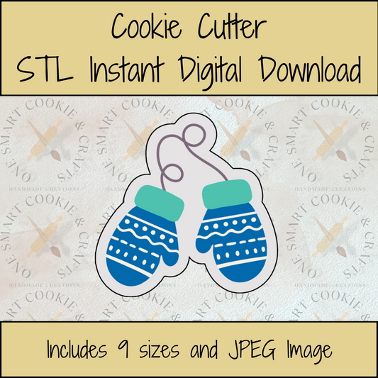 Mittens Cookie Cutter STL File