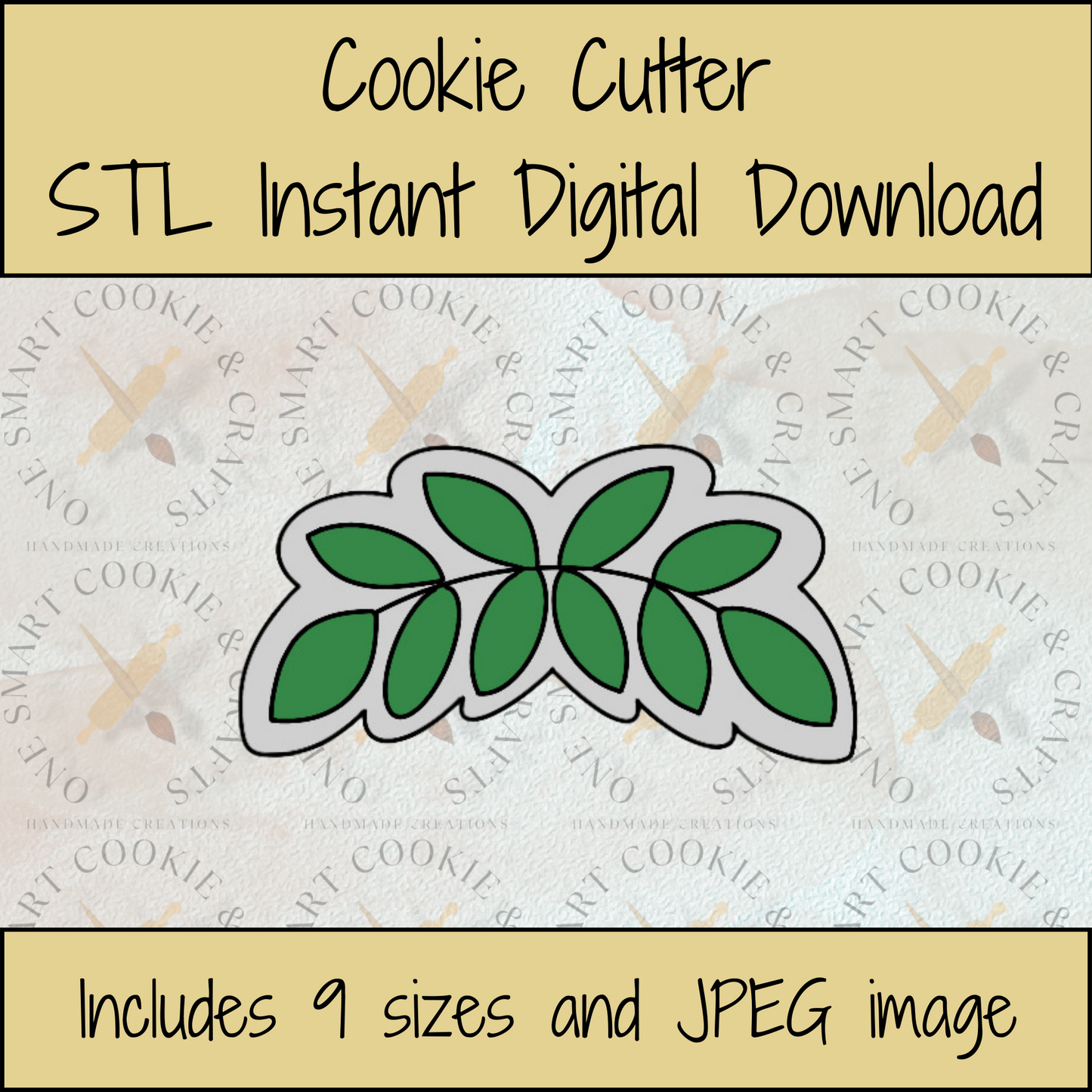 Greenery Cookie Cutter STL File