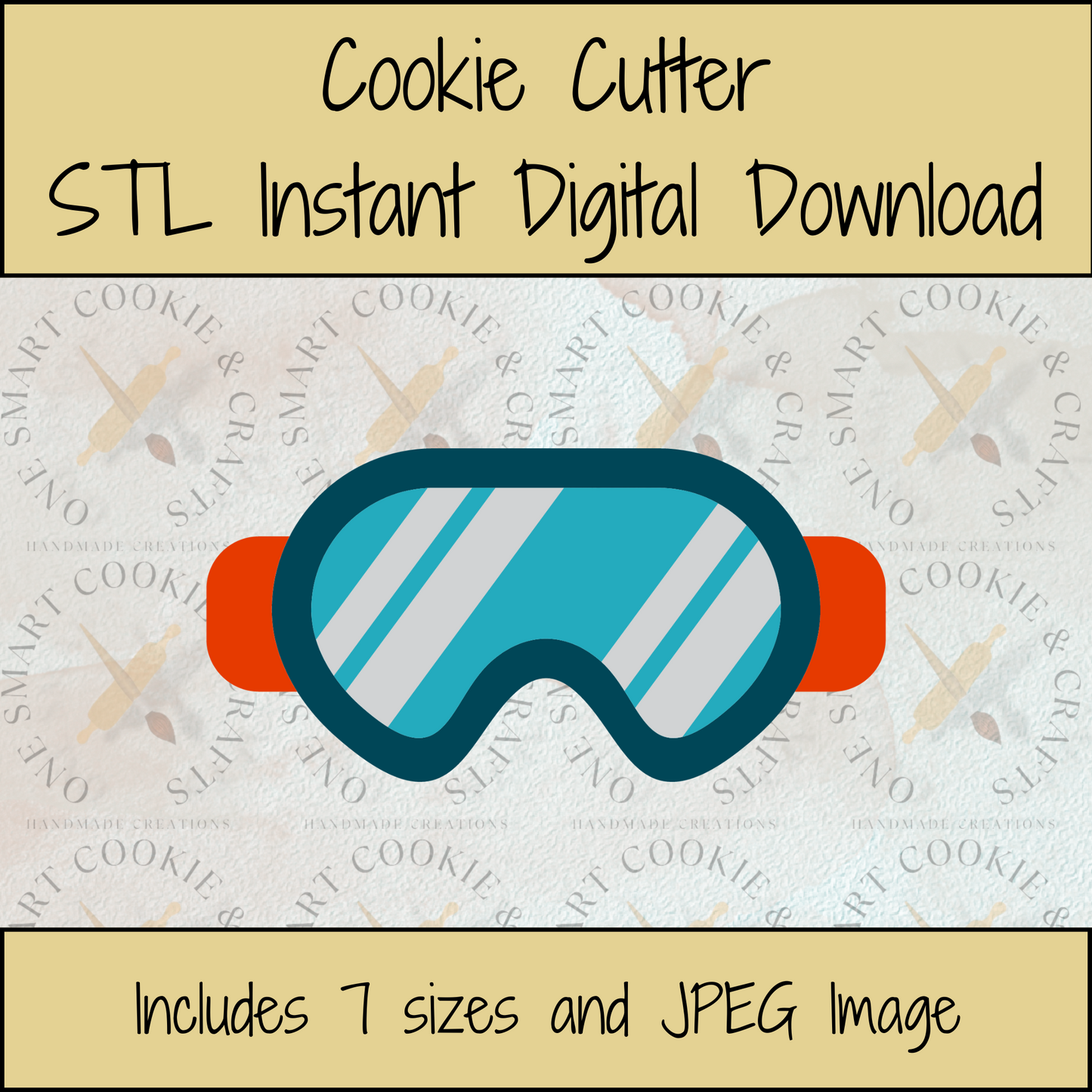 Goggles Cookie Cutter STL File