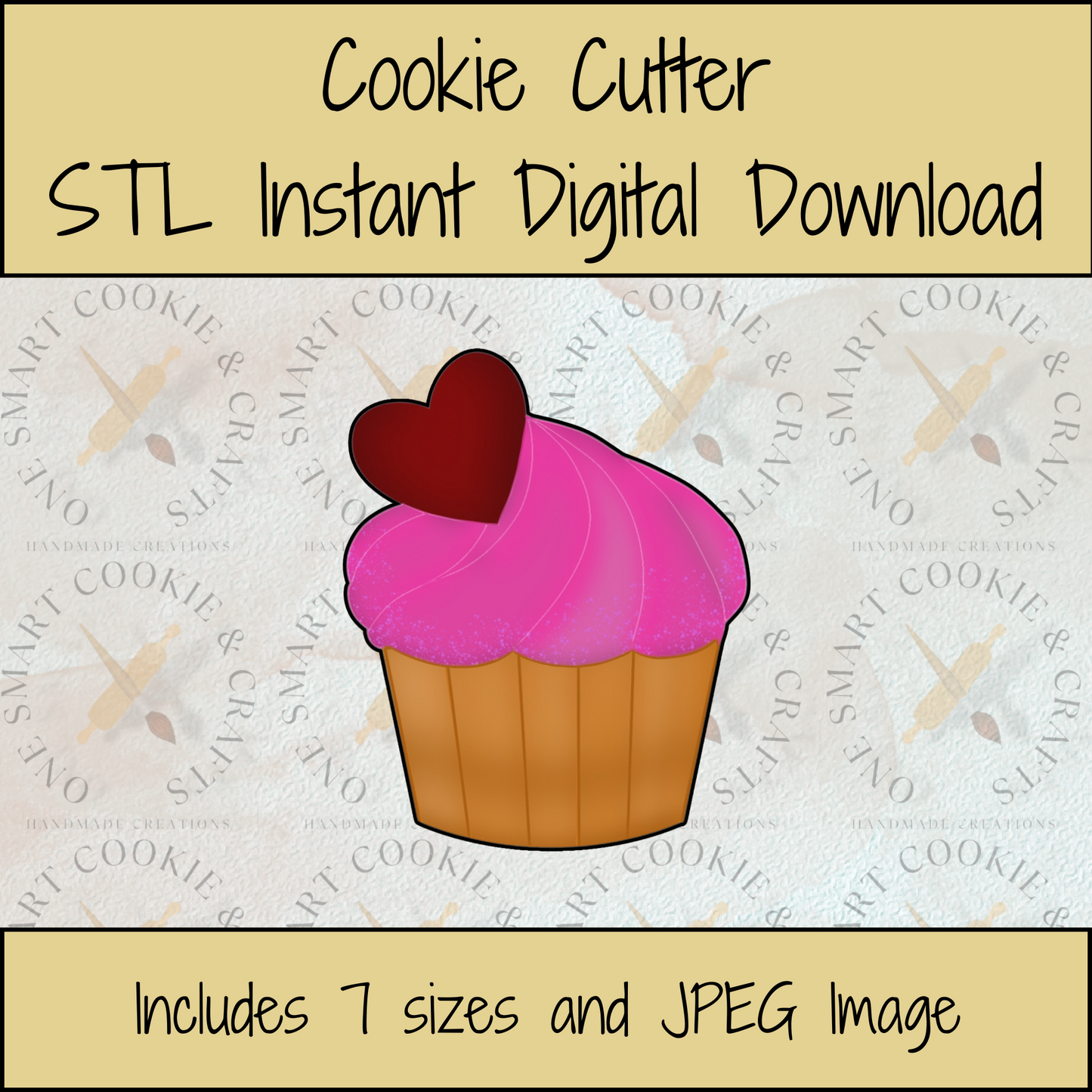 Cupcake Cookie Cutter STL File