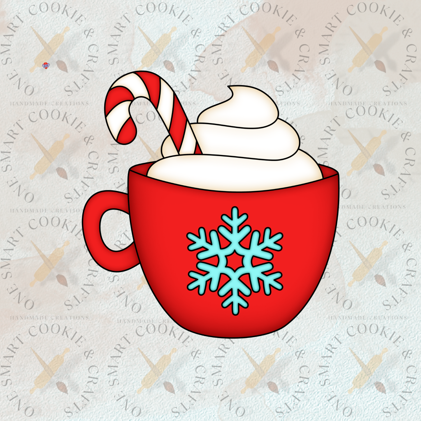 Peppermint Coffee Cup Cookie Cutter