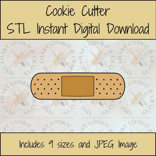 Bandaid Cookie Cutter STL File