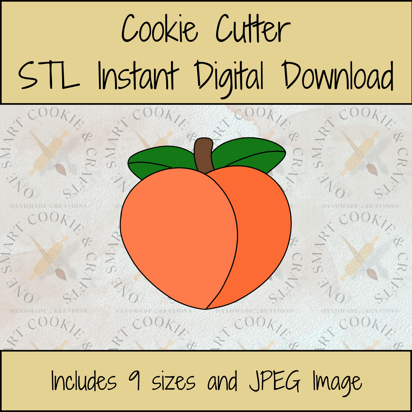 Peach Cookie Cutter STL File