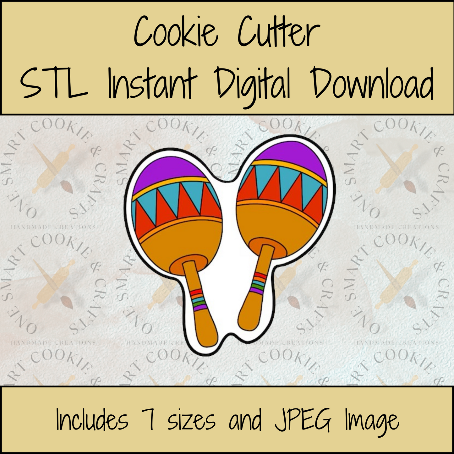 Maraca Cookie Cutter STL File