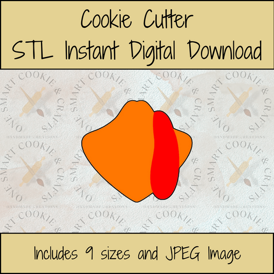 Turkey Beak Cookie Cutter STL File