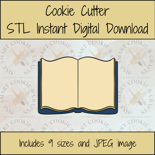 Book Cookie Cutter STL File