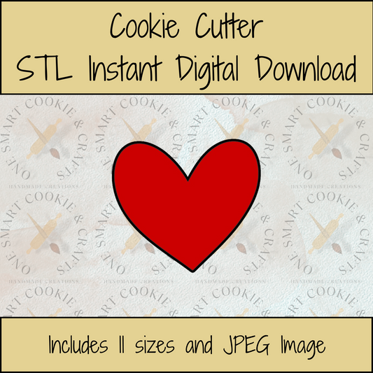 Heart Cookie Cutter STL File